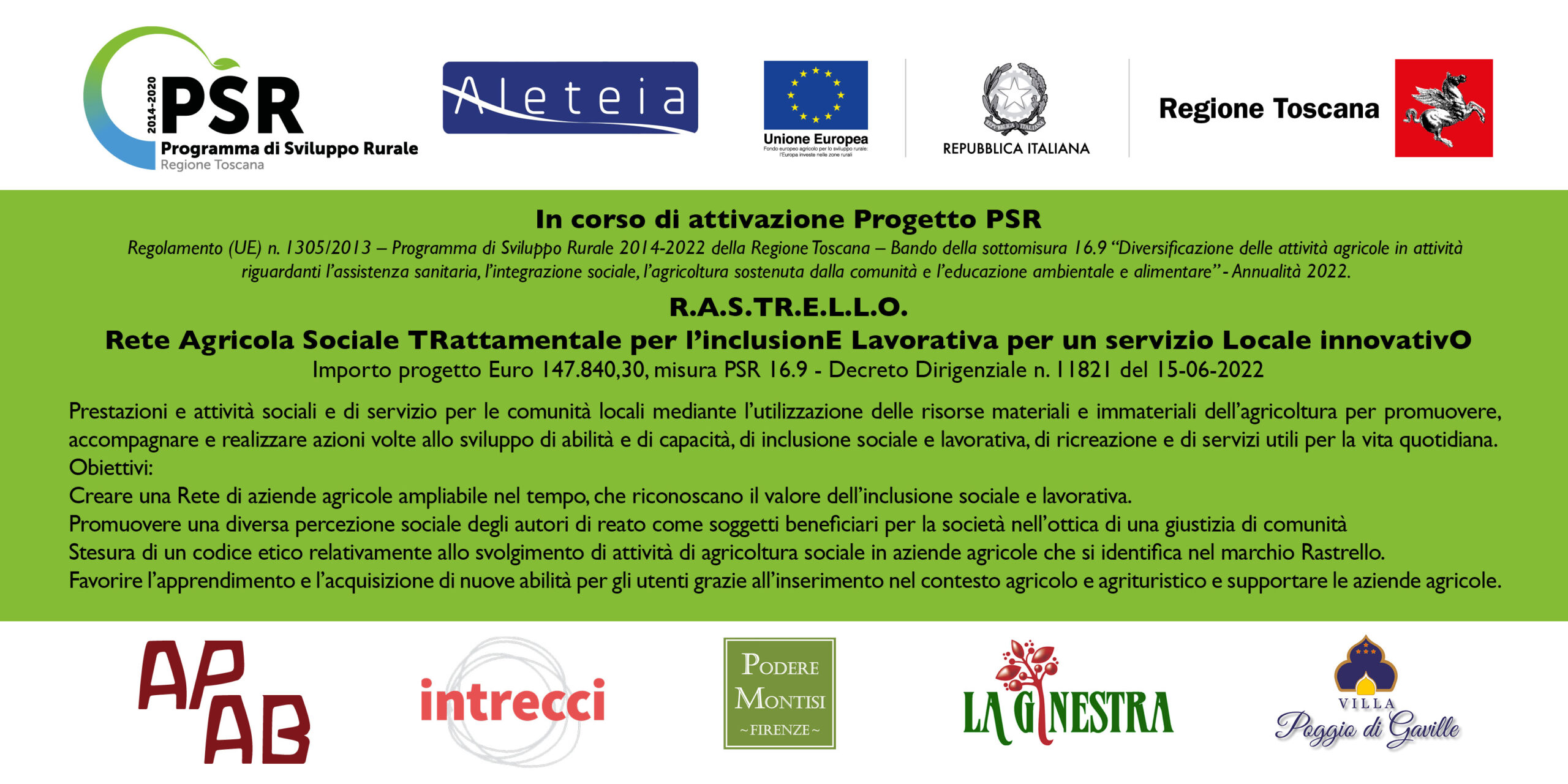 BANNER Rastrello Mugello Social Farm